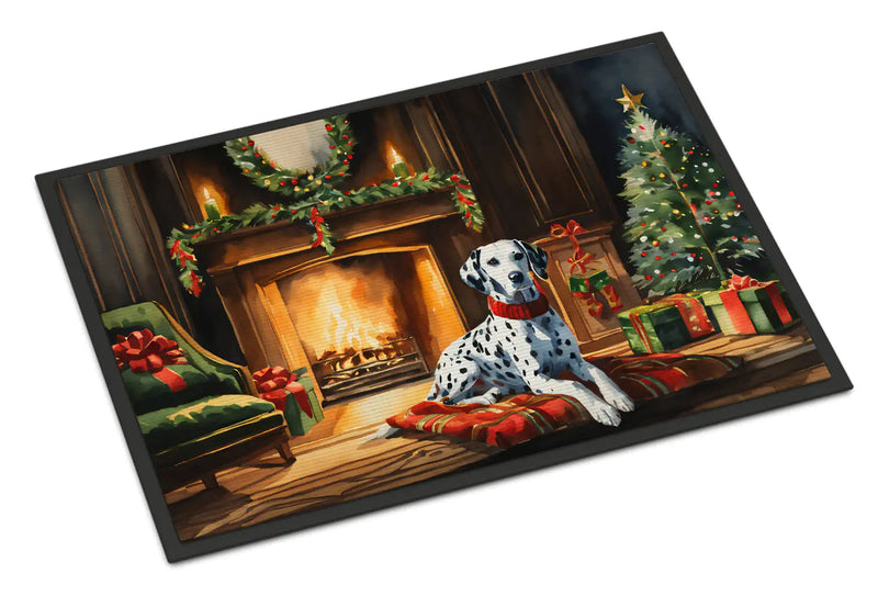 Dalmatian Cozy Christmas Doormat