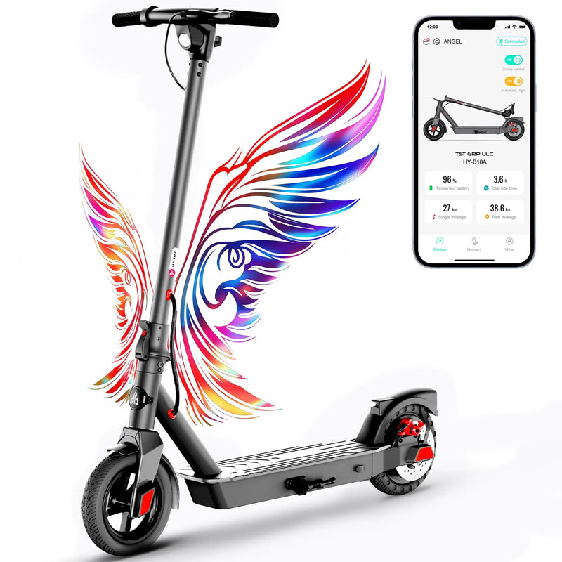 TST Electric Scooter for Adults Up to 19 MPH and 20/30 Miles Long-Range 500W Peak Motor Foldable E Scooter 10