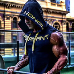 Summer Men's Loose Fitness Tank Top with Hood