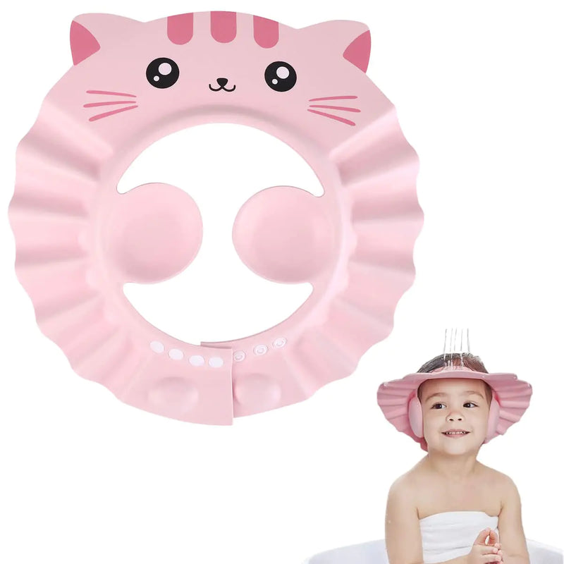 Baby Shower Cap Bath Visor Protection Adjustable Shower Bathing Cap Shield Safe Shower Shampoo Bathing Hair Washing Protector Visor Eye Ear Protection for Infants Toddlers Kids