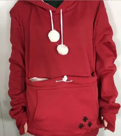 Cute Winter Hoodies with Pet Pocket for Women