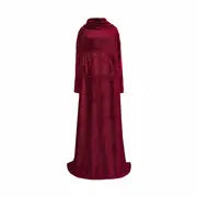 Wearable Flannel Blanket Robe with Sleeves (1pc)