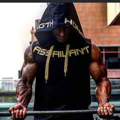 Summer Men's Loose Fitness Tank Top with Hood